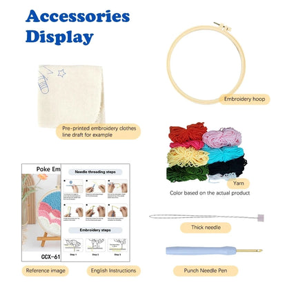 Scenery Punch Needle Kits - 20x20cm