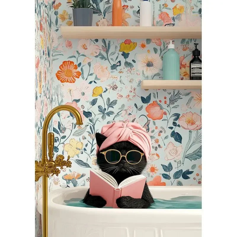 Bathroom Decor Painting By Number Kits - Cat, Giraffe, Various Sizes