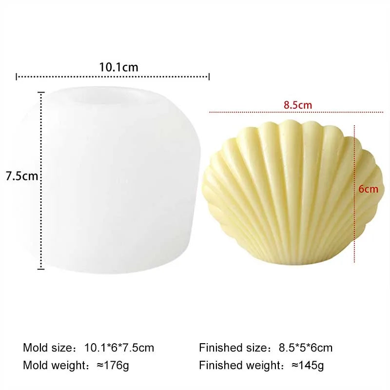 silicone mold of the scallop shell 6cmx8.5