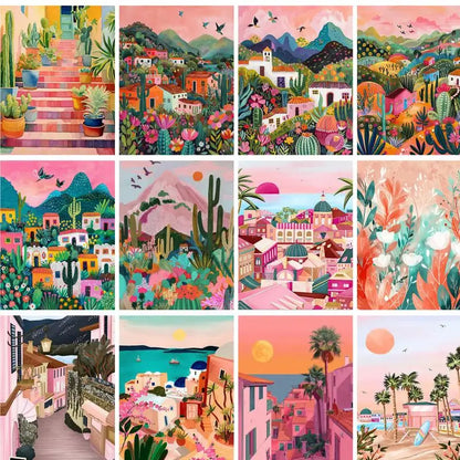 Scenery Painting By Numbers Kit