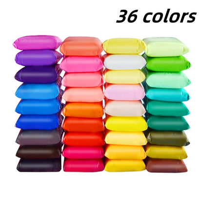 Set of 36 Colors Air Dry Modeling Clay for DIY Toys Kindergarten Child Fun Art Supplies