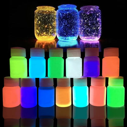 15g Bottle Luminous Powder Pigment for Epoxy Resin Glow In The Dark Jewelry Making Supplies
