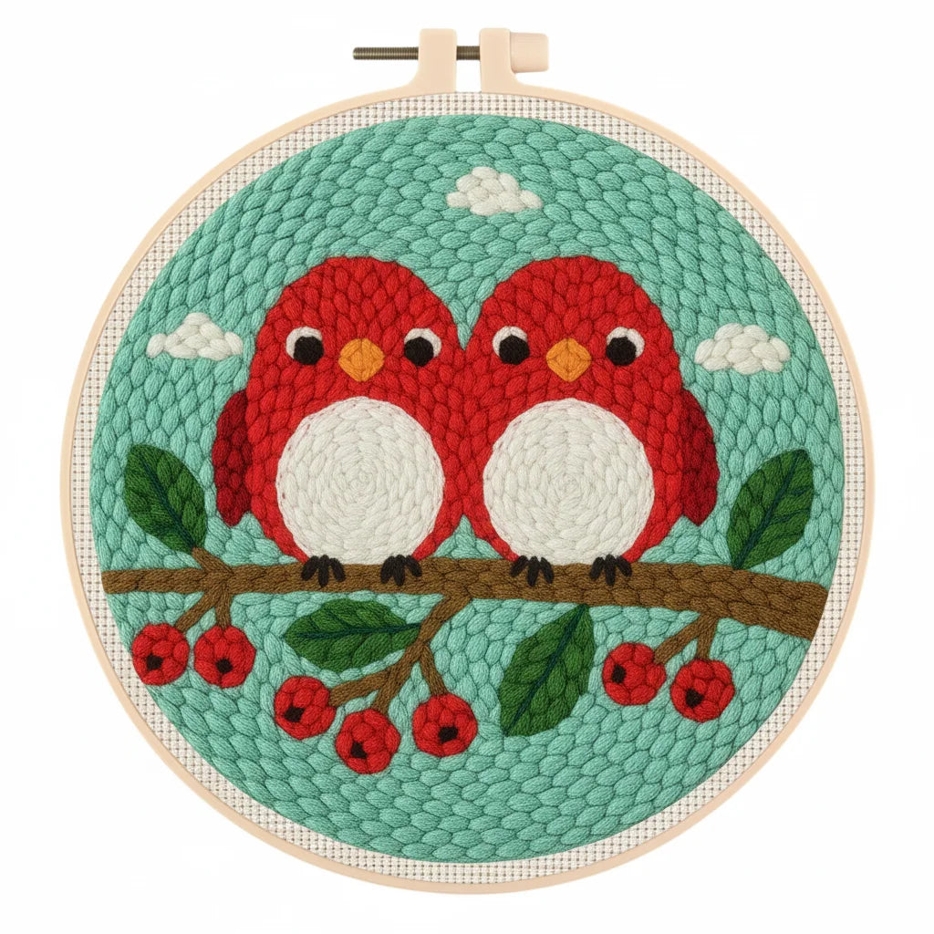 Animal Punch Needle Kits - for Kids and Beginners - 20x20cm