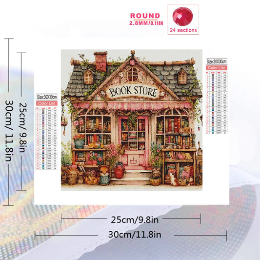 Evershine New Arrival Diamond art  Book Store DIY Full Square Round Diamond Painting