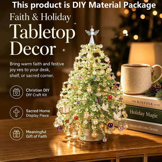DIY Beaded Tabletop Tree Kit with LED Lights – Autumn, Halloween or Christmas