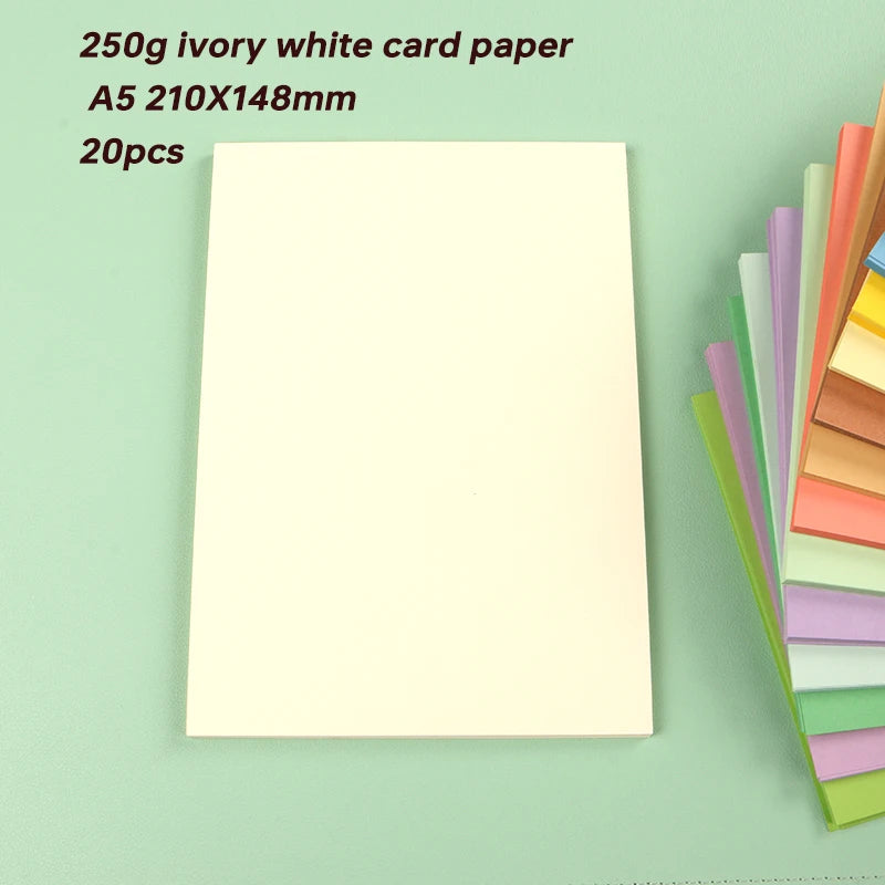 Ivory white card stock paper A5 250g