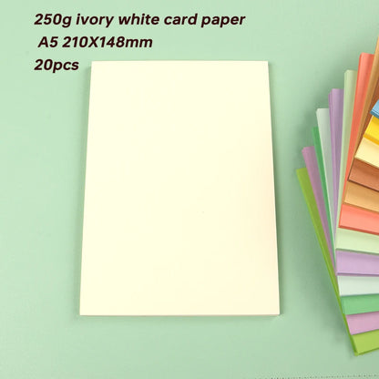 20 Pieces of Card Stock Colored Paper for Scrapbooking
