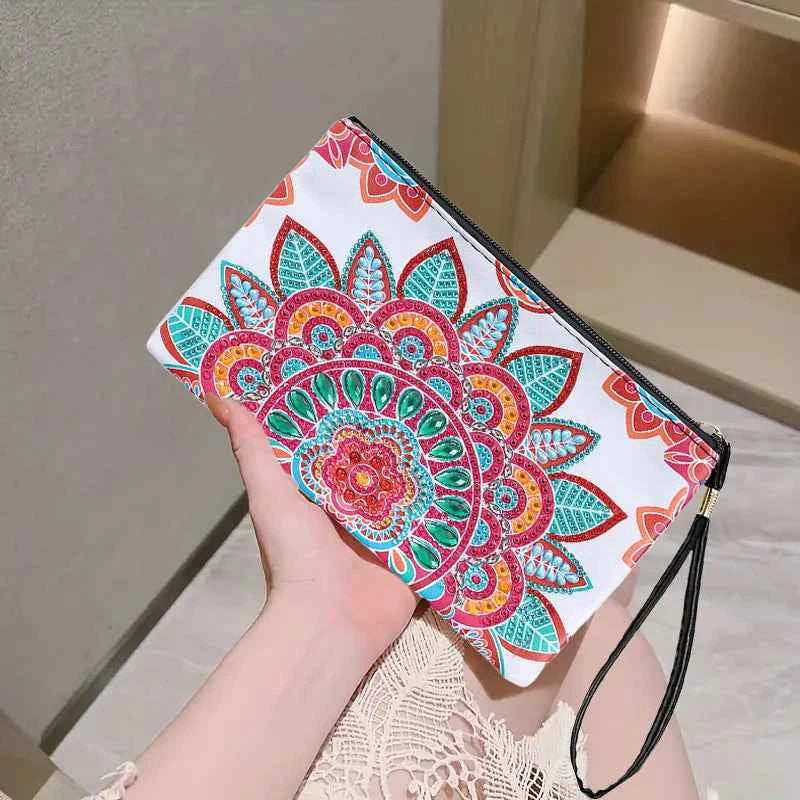 Mandala Diamond Art Clutch, PU Leather, 6 Designs