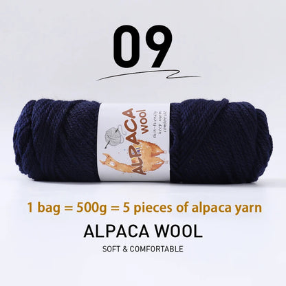 500g (5 pieces) High-Quality Alpaca Wool