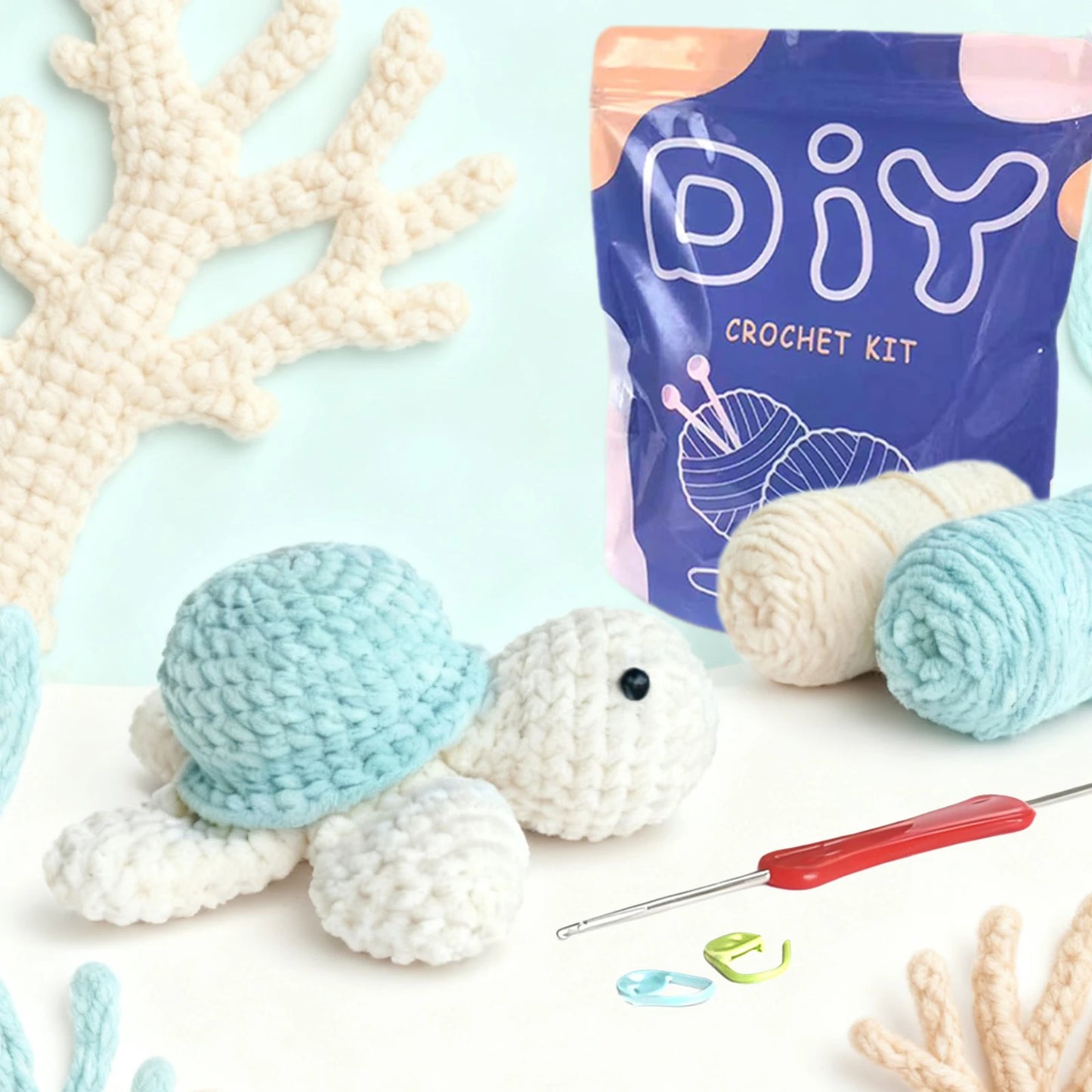 Turtle Knitting Kit for Beginners
