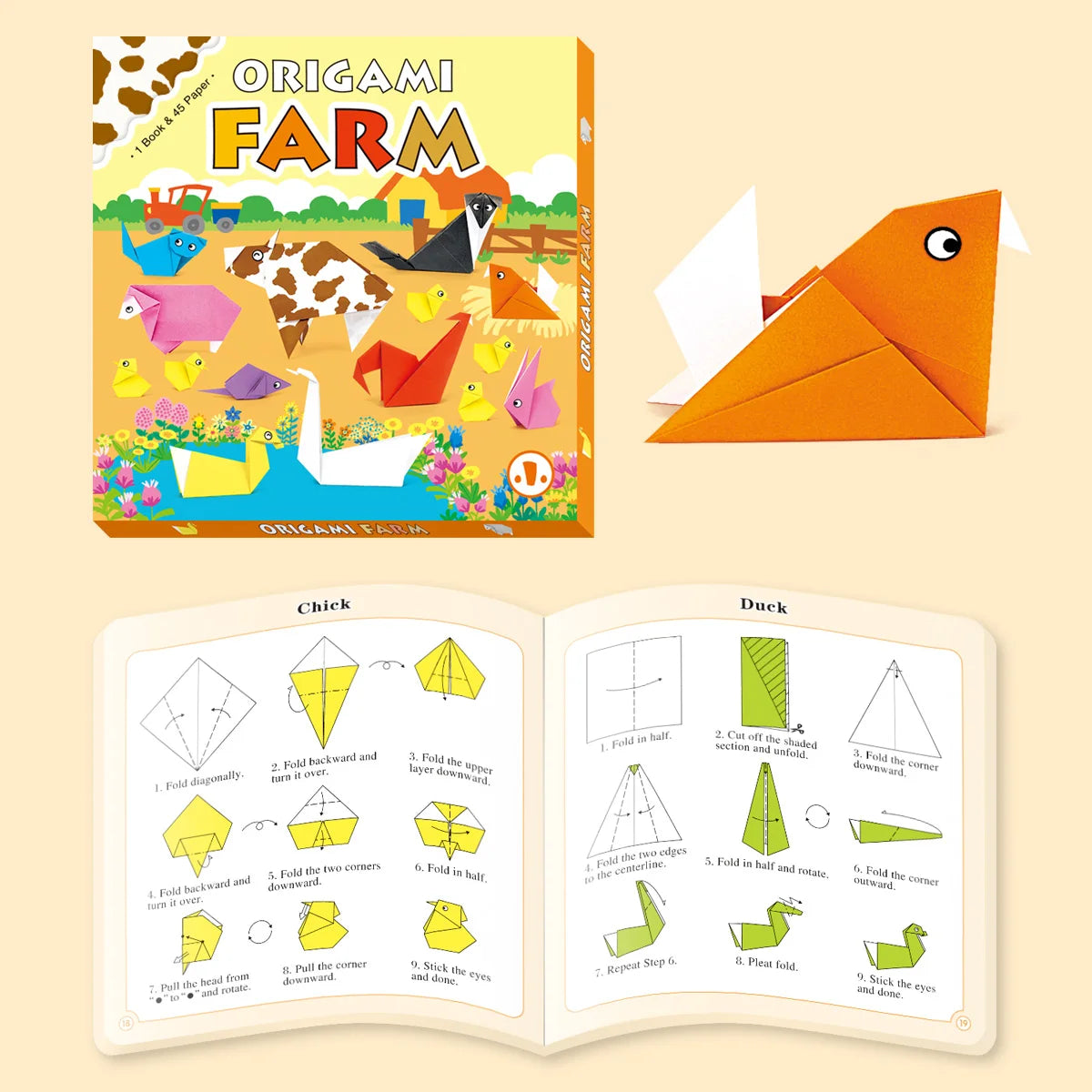 Origami Bugs, Farm or Birds Kit