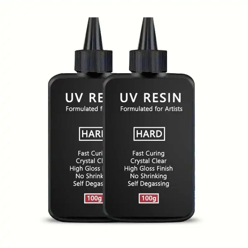 UV Resin-100/500g  Crystal Clear Ultraviolet Curing UV Resin Kit with Light for Jewelry Making