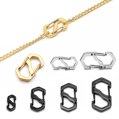 3-5pcs Stainless Steel S Buckle Spring Clasp - Connectors for Necklaces and Bracelets