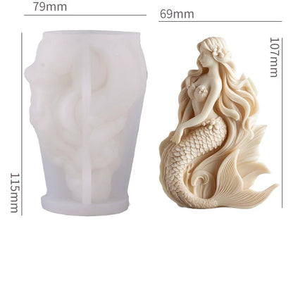 Silicone Mermaid Molds for Candle Making - 2 styles to choose from