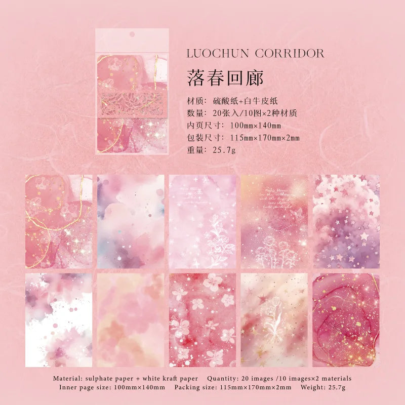 Pink mix - scrapbooking paper 20pcs