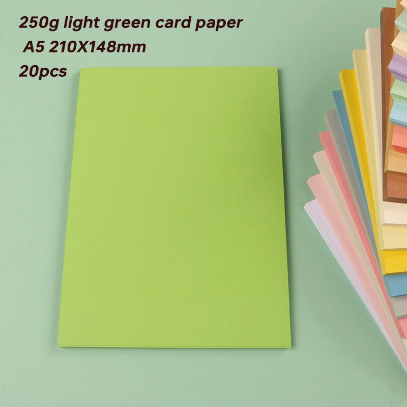 20 Pieces of Card Stock Colored Paper for Scrapbooking