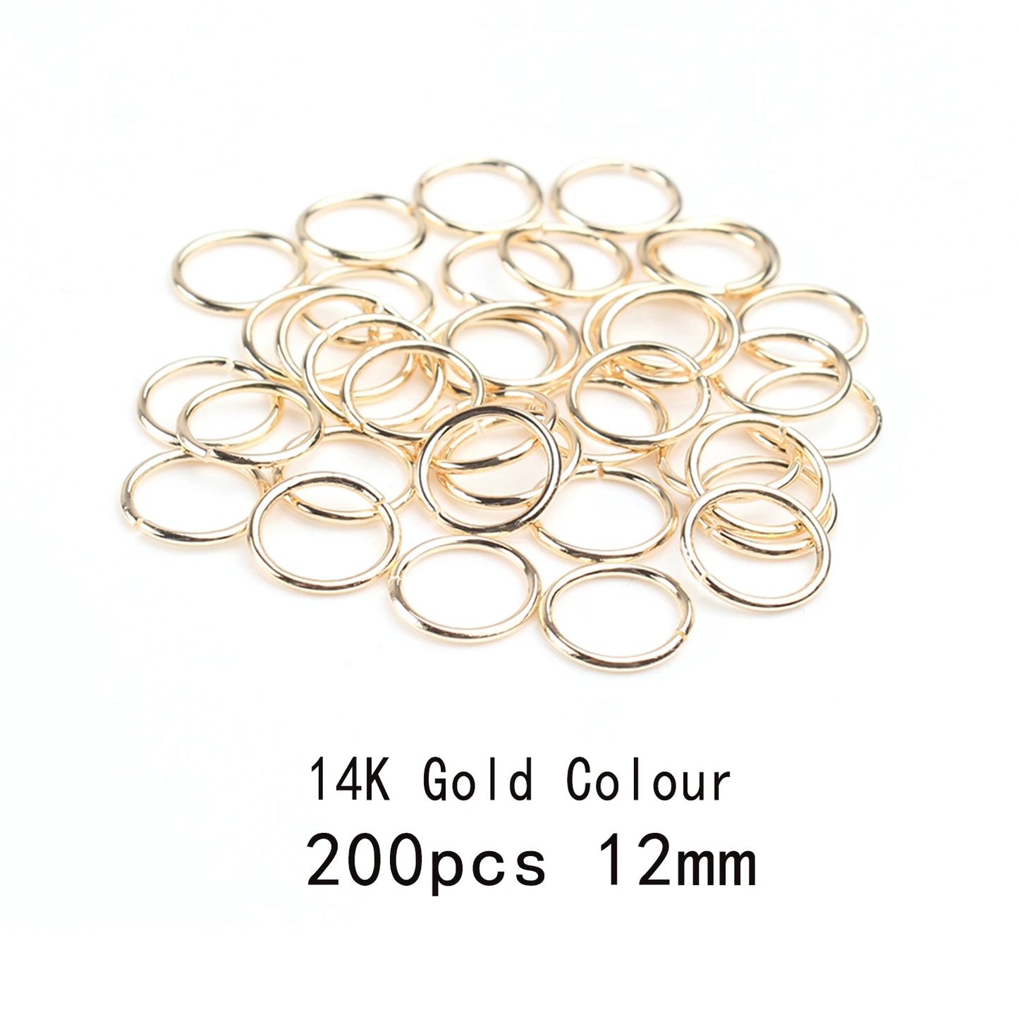 3-12mm Gold, Silver, or Bronze Jump Rings, Connectors Loops, Open Jump Rings