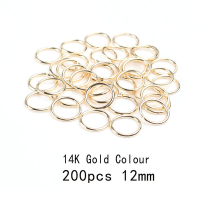3-12mm Gold, Silver, or Bronze Jump Rings, Connectors Loops, Open Jump Rings