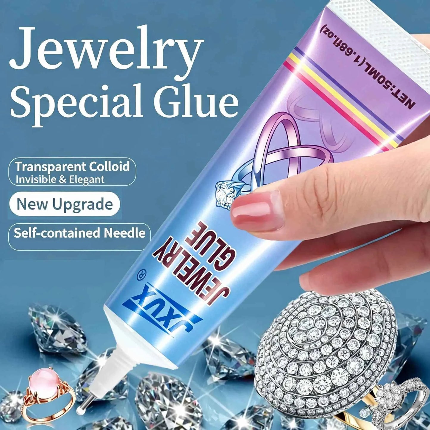 Clear Jewelry Glue with Precision Tip