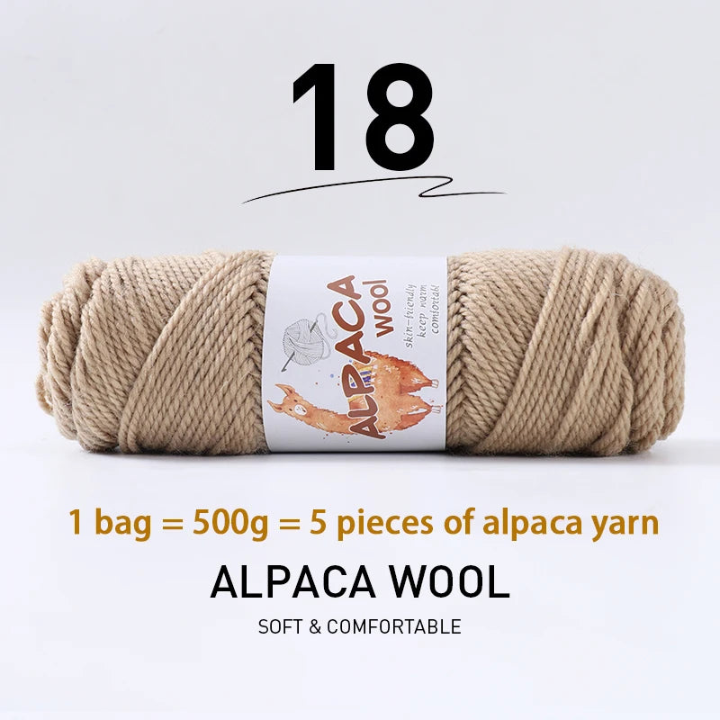 500g (5 pieces) High-Quality Alpaca Wool