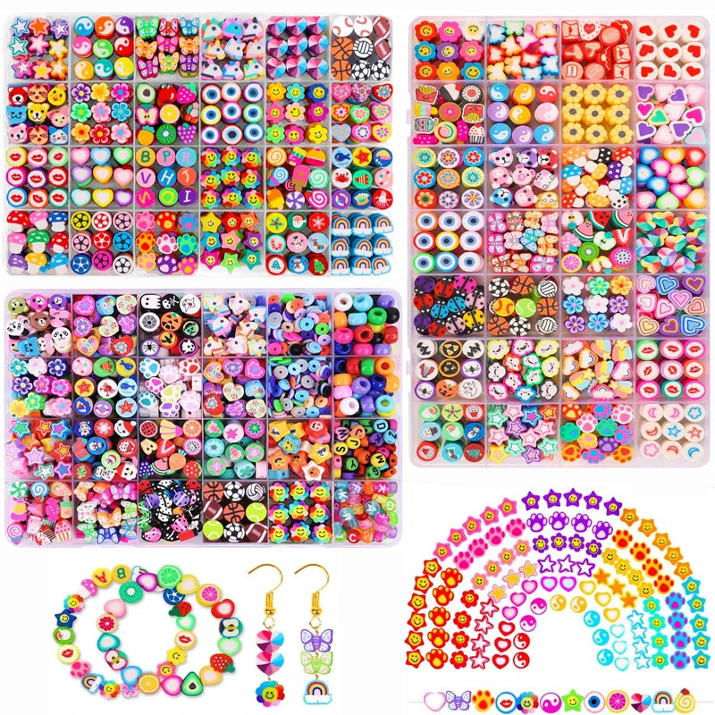 Polymer Clay Beads Kit - 24 Styles for Bracelet and Necklaces