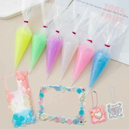 50g Crystal Clear Jelly Glue for DIY Crafts | Simulated Cream Glue | Phone Case Decoration, Party Favors, Art Supplies (Non-Toxi