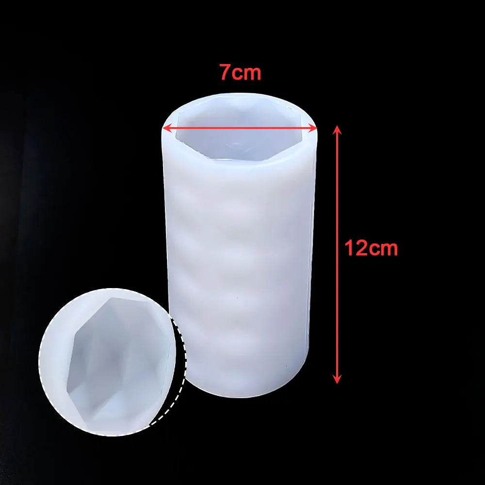 Silicone Cylinder, Hexagon, Square, Rectangle or Cuboid Resin Molds or Candle Making Molds - Different Sizes Available