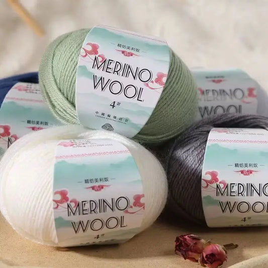 50g/roll Merino Wool Yarn - 130M