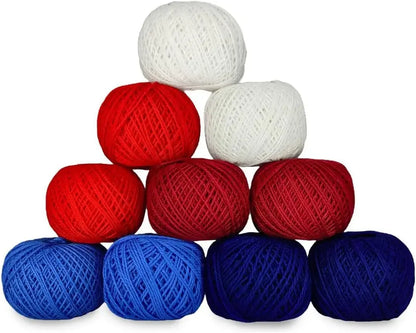 Cotton Crochet Yarn - 10 pcs, 10g Each, 100g each package - Perfect for Crafting