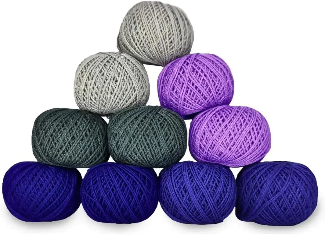 Cotton Crochet Yarn - 10 pcs, 10g Each, 100g each package - Perfect for Crafting