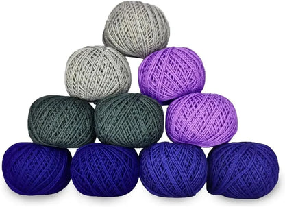 Cotton Crochet Yarn - 10 pcs, 10g Each, 100g each package - Perfect for Crafting