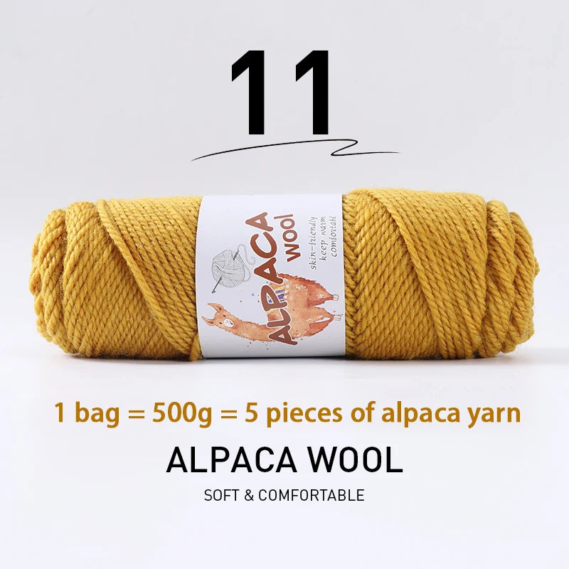 500g (5 pieces) High-Quality Alpaca Wool