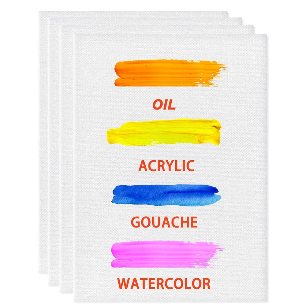 10PCS Artists Canvas for Acrylic or Oil Painting in various sizes