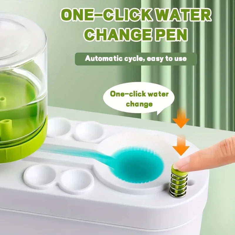 Automatic Paintbrush Cleaning Machine - Recirculating Wash System, Used with Watercolor or Acrylic Paints
