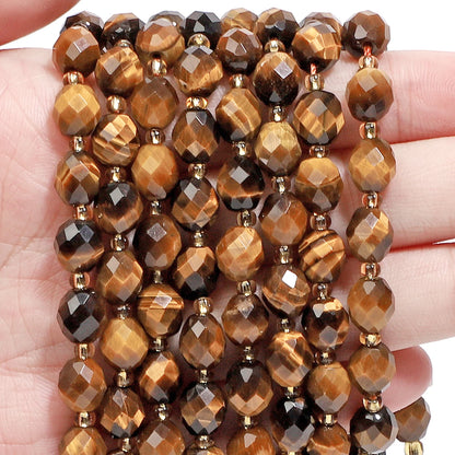 AAA Faceted Natural Colored, Quartz, Oval Shaped Beads