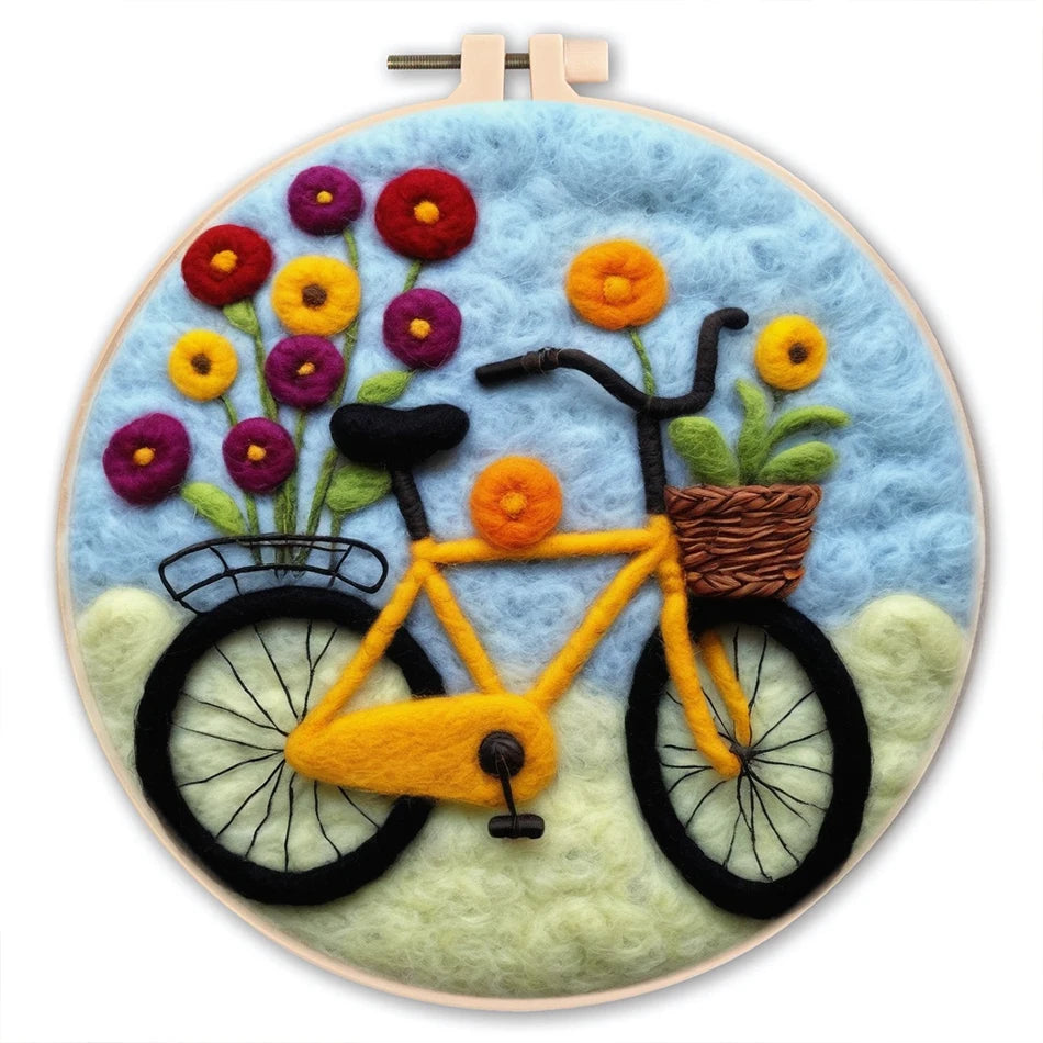 Needle Felting Kit For Beginner Wool Painting Kit DIY Felt Wool Needle Felt Set Tool Landscape Gift Picture For Home Decors