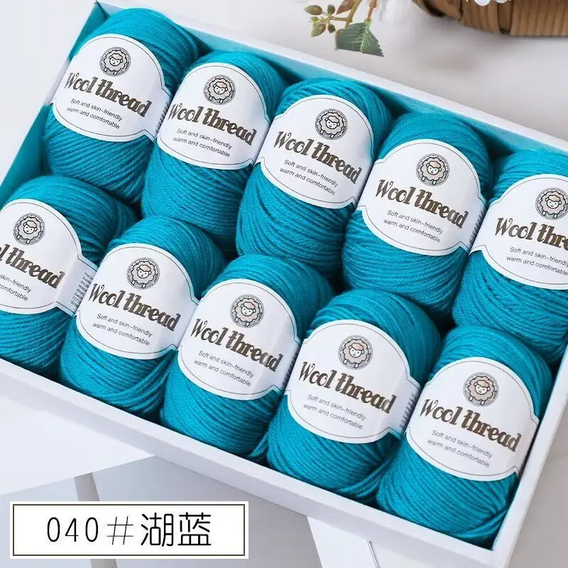 500g Box Set of Skin-friendly 4ply Merino Wool Yarn