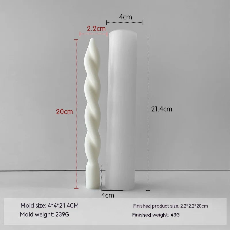 Taper Silicone Molds for Candle Making: 16  Styles - 1 option for a 61 meter Roll of Cotton Wick