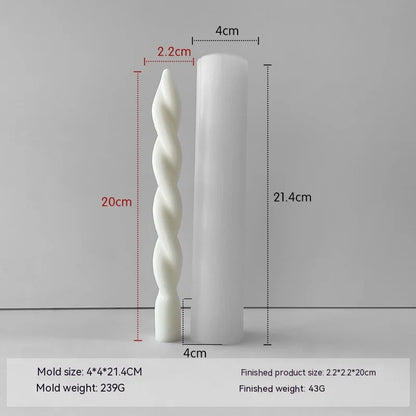 Taper Silicone Molds for Candle Making: 16  Styles - 1 option for a 61 meter Roll of Cotton Wick