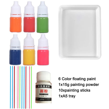 Marble Painting Kit For Kids, Great Arts And Crafts Project: Ideal Gift comes with either 6, 12, or 24 Colors