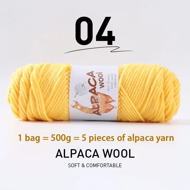 500g (5 pieces) High-Quality Alpaca Wool