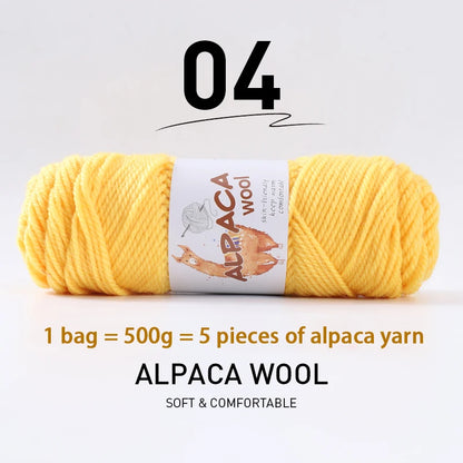 500g (5 pieces) High-Quality Alpaca Wool