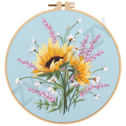 Butterfly, Animals and Flowers Embroidery Kits - 20x20cm