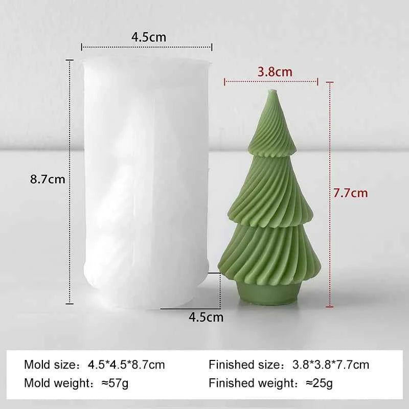 Origami Christmas Tree Silicone Candle Mold – 3 Sizes for Wax, Resin and Plaster
