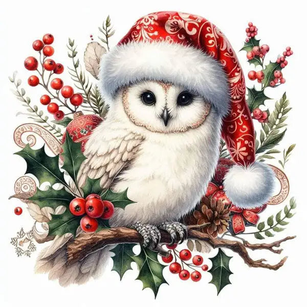 Christmas  Owl Counted Cross Stitch 11ct Set DIY pillow Kit