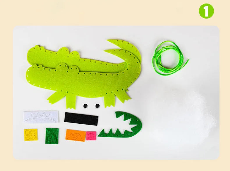 Cartoon Animal Beginning Sewing Craft Kit for Kids - Either 2, 3, or 5 Random Animals