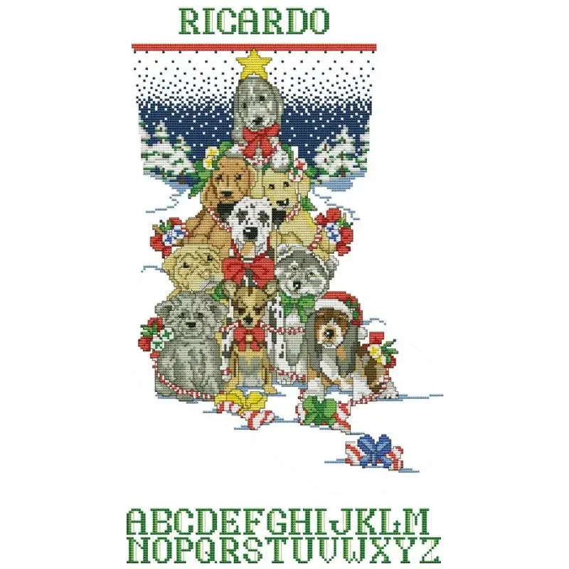 Christmas Stocking Cross Stitch Kits: 11, 14, or 16 CT
