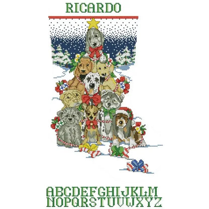 Christmas Stocking Cross Stitch Kits: 11, 14, or 16 CT
