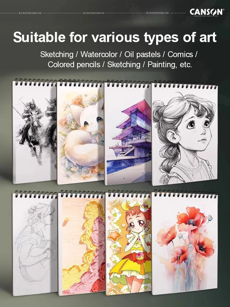 Canson XL Watercolor Sketchbook 16K/32K Spiral Bound Pad