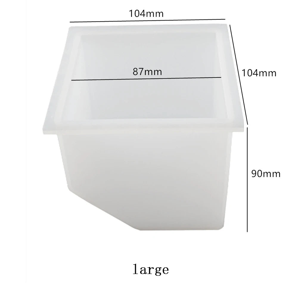 Crystal Epoxy Resin Cube Mold - Bevel Lamp Holder Sold Separately